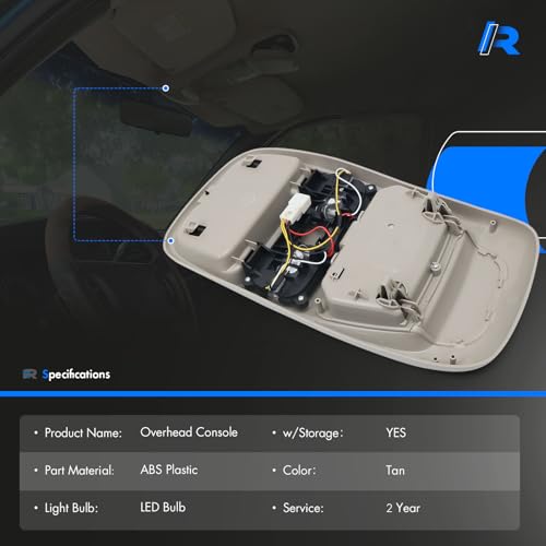 Consola LED de techo para Dodge Ram 1998-2002 miniatura 4