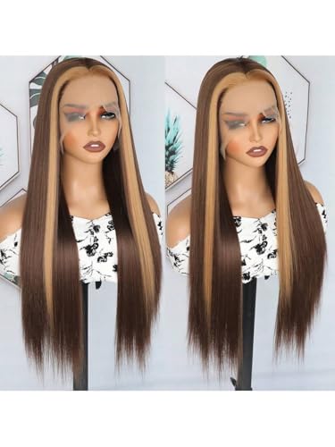 AYUNFRENL Synthetic Hair Wigs Stunning Lace Front Wigs Pre Plucked