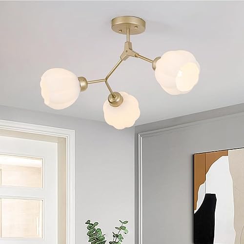 Plafonnier bras oscillant en verre pour corriger un manque de lumière