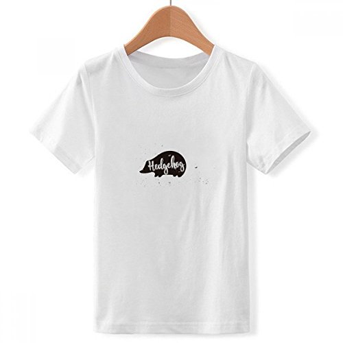 T-shirt hérisson col rond blanc pour les sorties d'école et loisirs garçon