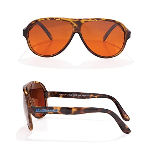 BluBlocker, Demi-Tortoise Original Aviator Sunglasses with Polarized, Scratch Resistant Lens | Blocks 100% of Blue Light and UVA & UVB Rays | Glasses | Retro | Men, Women & Everyone | 0408K|Sunglasses3