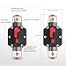Fuse Box, 12V Fuse Block with 60 Amp Circuit Breaker, Marine Automotive Inline Fuse Holder Switch Blocks Replacement Kit - LED Indicator&Damp-Proof Waterproof Cover, 3-15 AWG 60A Reusable
