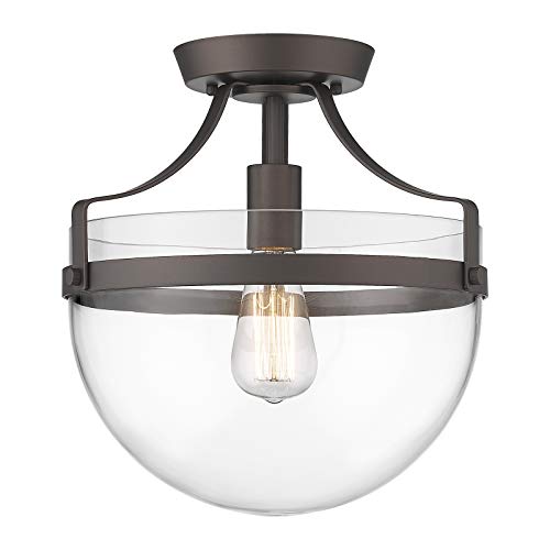 Up To 60% OFF Farmhouse Semi-Flush Mount Ceiling Light, HWH Industrial Close to Ceiling Light Fixture with Clear Glass Lampshade, 1-Light for Kitchen Schoolhouse Bedroom Hallway Dining Room Bathroom, 5HZG13-F ORB Best Cyber Deals 🔥 Farmhouse Semi-Flush Mount Ceiling Light, HWH Industrial Close to Ceiling Light Fixture with Clear Glass Lampshade, 1-Light for Kitchen Schoolhouse Bedroom Hallway Dining Room Bathroom, 5HZG13-F ORB