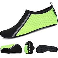 SAGUARO Hausschuhe Damen Herren Pantoffeln Leicht Atmungsaktiv Hüttenschuhe Rutschfest Geschlossene Sockenschuhe Home Flache Slippers, Limettengrün 42/43EU – Ansicht 6