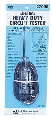 Tool Aid S&G 27000 Heavy Duty 6 or 12 Volt Circuit Tester with 60" Leads