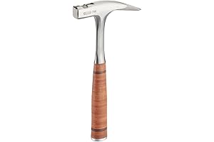Latthammer 079000 Picard Hammer: German Leather Grip Solid Steel Latthammer with Smooth Face, 21 oz.