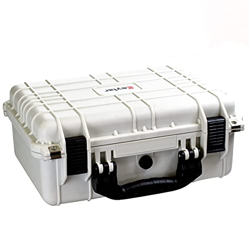 Eylar Standard 16" Gear, Equipment, Hard Camera Case Waterproof With Foam Tsa Standards (White) #TOP4