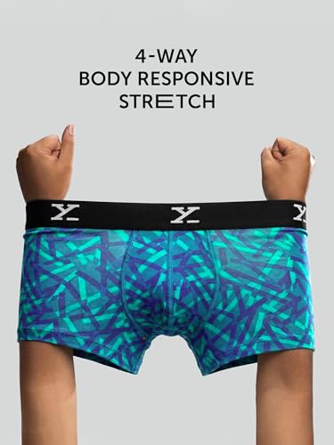Image of XYXX Men's CloudSoft Modal Printed Trunks| Snug Fit, 4-Way Stretch & No-Marks Waistband Underwear for Man