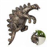 Dinosaur Plants Pot Hanger Flower Resin Dinosaur Garden Statues Flower Pot Hugger Accessories for Garden Outdoor Fairy Fence Lawn Cute Animal Ornaments Home Office Decoration Gifts