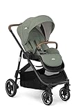 Joie versatrax™ Buggy, kompakt faltbar, flache Liegeposition, Reisesystem-kompatibel, mit Regenschutz & höhenverstellbarem Schieber, Geburt bis 4 Jahre (0–22 kg), laurel
