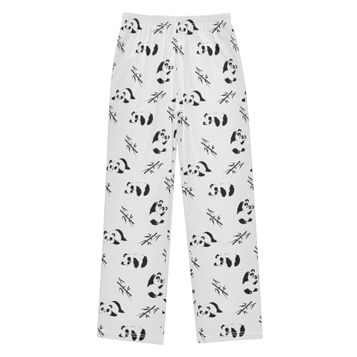 Boys' Pants Lay Panda Plant Long Bottoms Jogger Pants Elastic Waist Trousers with Pockets S-XL