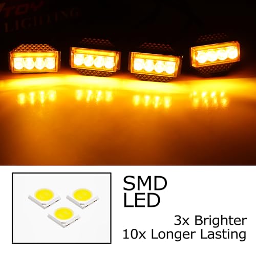 Kit 4 luces LED ámbar para parrilla frontal Toyota Tundra 2018-2021 miniatura 3