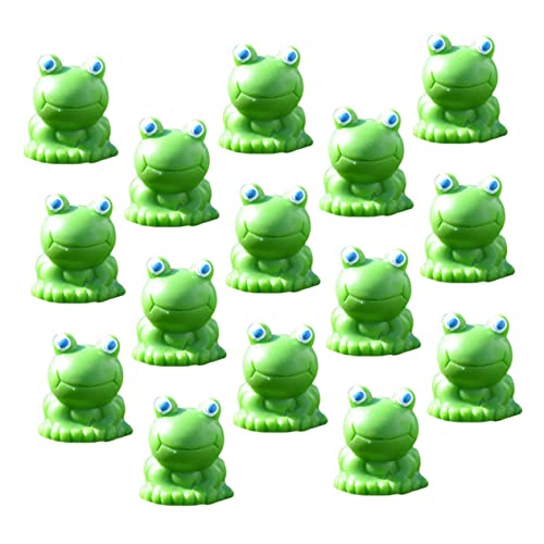 Abaodam 15Pcs Frog Figurines Resin Garden Ornaments for DIY Landscaping Frogs Decor for Tabletop and Home Decoration Present for All Ages