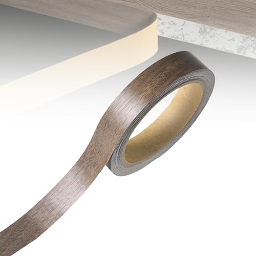 GIONAR Cinta de efecto de madera de 18 mm x 10 m, material de PVC, cinta de bordes autoadhesiva, tira de bordes para gabinetes de cocina, bandas de bordes para muebles, armarios, cajones, escritorios