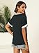 EyMuse Womens T Shirts Short Sleeve Basic Tees V Neck Fashion Going Out Tops Loose Fit Tunic True Classic Tees Casual Summer Beach Vacation Clothes 2026 Black, XL