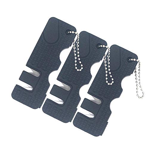 iYAFFA 3-teiliger Küchenmesserschärfer 2-stufiger Messerschärfer Leicht zu restaurierende Messer oder Rasierklingen Schnell und sicher, geeignet für Haushaltsmesser der meisten Größen, Schwarz Cover