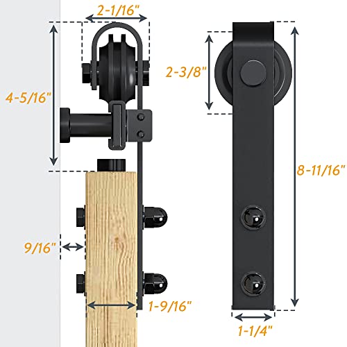 Skysen 6Ft Barn Door Hardware Kit thumb #6