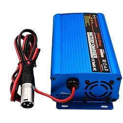 Cargador Bateria Moto Sin Enchufe Unocho Cargador de batería automático inteligente de 24V cargador de goteo de 5A y interruptor de E/S con conector XLR de 3 pines adecuado para cargar baterías de plomo-ácido AGM Gel