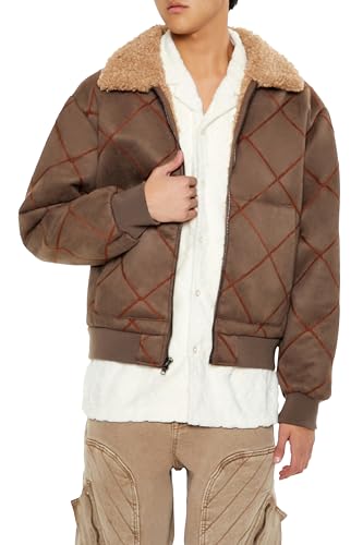 Forever 21 Men's Quilted Faux Shearling-Lined Jacket