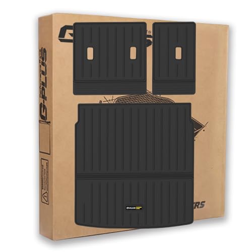 G-PLUS Trunk Mat Cargo Liner w/Seat Back Protection Compatible with Mazda CX-50 2023-2024 TPE All Weather Full Cover Protection 3 Piece,Black 2023-2024|Fit Mazda CX-50|3Pcs
