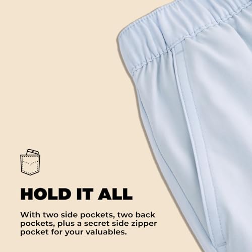 Image of Chubbies Everywear Men's Shorts - Mens Shorts Casual 6in Inseam, Elastic Waist, Water-Resistant, Zipper Pocket