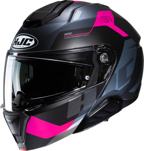 Omologato ECE 22.06 HJC, Casco Moto Modulare I91 CARST MC8SF, S