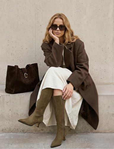 Image of Modatope Knee High Boots for Women Kitten Heel Boots
