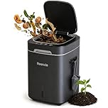 Reencle Electric Composter 14L Food Waste Compost Bin - Indoor Composting Machine, Odor-Free Rapid Decomposition, Whisper-Quiet, Turns Scraps into Soil for Home & Kitchen, Includes Starter Kit, Silver