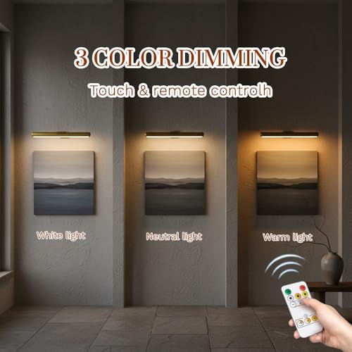 Applique tableau rechargeable sans fil LED avec télécommande pour cadre - 5