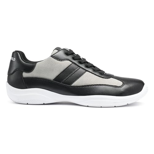 KARL LAGERFELD Men's Recycled Leather Camo White Sole Sneaker4