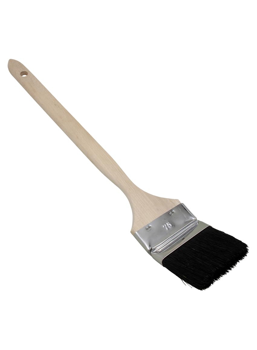 6 x Handelskönig Profi-Heizkörperpinsel 75 mm Eckpinsel Fassadenpinsel Pinsel langer Stiel (35 cm)