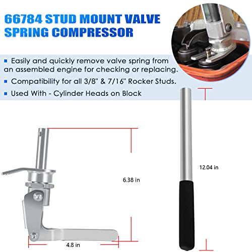 Yoursme 66784 Stud Mount Valve Spring Compressor Tool & Hw0107 Valve Stem Seal Pliers & 19700 Valve Holder Hose #TOP1