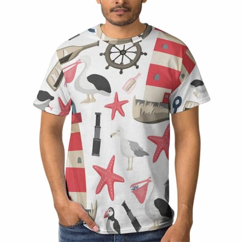 T-shirt homme phare de bateau pour vos balades estivales en mer