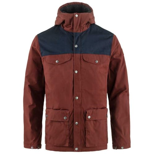 Fjällräven Herren Greenland Winter Jacke, Maroon/Dark Navy, 3XL