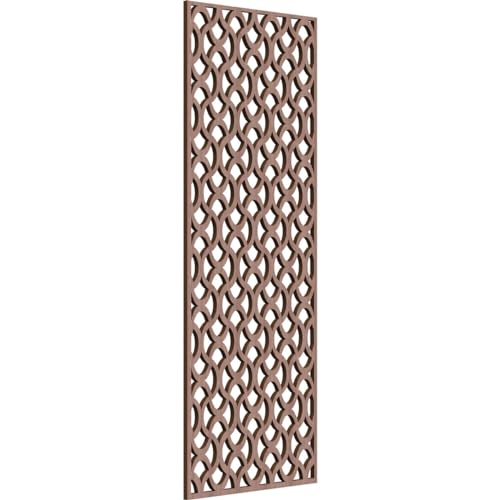 Image of Resort Decorative Pierced Fretwork Wood Wall Panels, 17 3 /8 inchW x 44 3 /8 inchH x 3 /8 inchT, Walnut