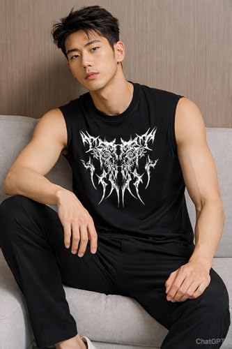 Image of JUGULAR Tank Tops Sleeveless T-Shirt for Men Gym Wear Vest Printed Stylish Round Neck Running for Sports Workout Fitness & Casual or Beach Wear