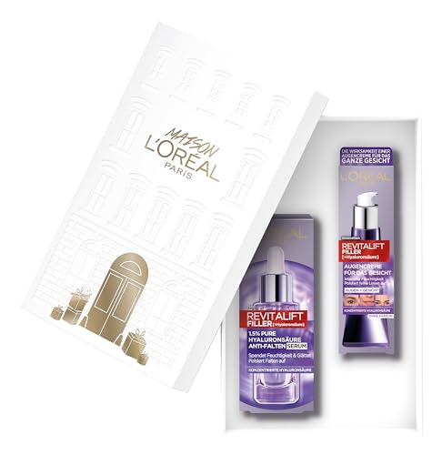 Soin Acide Hyaluronique L'Oréal Filler : kit repulpant anti-âge aux vitamines C et E