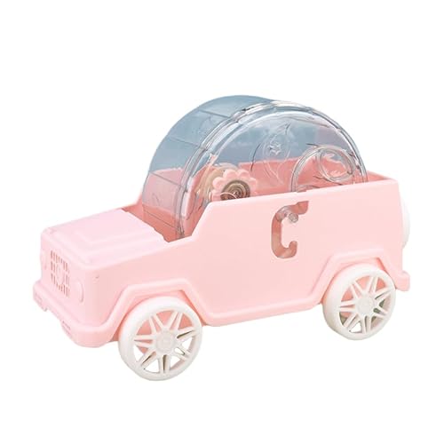 ハムスター 回し車 車型ハムスター回し車 静か ホイール 静音 ハムスターまわし車 ストレス解消 小動物 ランニング ゴールデンハムスター デグー ドワーフハムスター ハリネズミ運動不足対策 小動物用品 おもちゃ ペット用品 (ピンク,L)