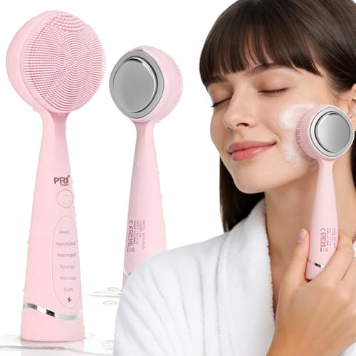 PRITECH Facial Cleansing Brush with Heating & Vibration