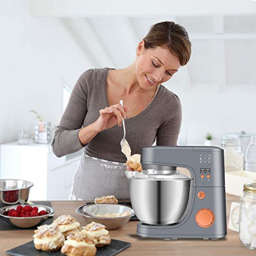 DEEYA Küchenmaschine 800W Knetmaschine 6-stufige Geschwindigkeit 4,2 Liter Edelstahlschüssel mit Rührbesen, Knethaken… – Bild 8