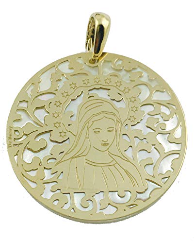 Médaille Vierge de Medjugorje argent pour boucle d'oreille pendante chrétienne