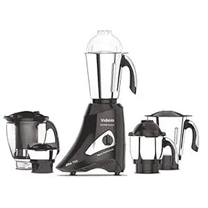 Vidiem Mixer grinder 575 Vector Premium (Black) | 750 watt with 5 Jar in-1 Juicer Mixer Grinder | Leakproof Jars with self-lock for wet & dry spices, chutneys & curries | 5 Years Warranty
