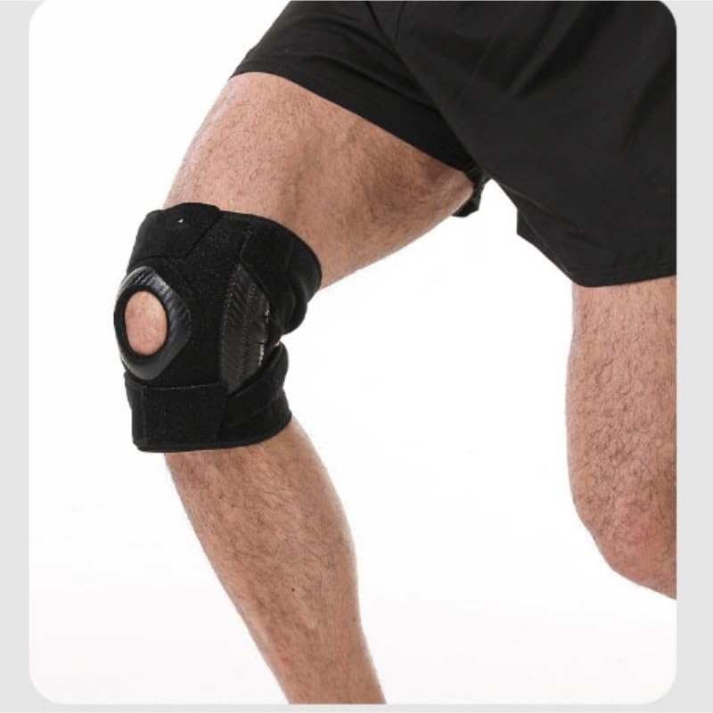Carbon Pattern Knee Pads Meniscus Spring Support Protection Sleeves