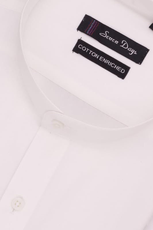 Image of 7-DAYS Men's Premium Formal Shirt - Cotton Rich, Regular Fit, Full Sleeve, Wrinkle-Resistant, with Pocket, Durable & Easy Care - Perfect for Office Wear & Under Suits