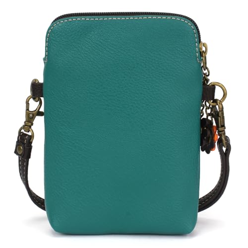 Image of CHALA Cell Phone Crossbody Purse-Women PU Leather /Canvas Multicolor Handbag with Adjustable Strap