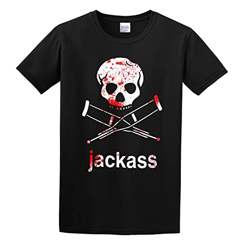 YANHOME Adult T-Shirts Jackass Warning Black M