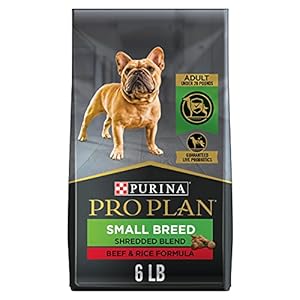 Purina pro plan High Protein Small Breed Dog Food, Shredded Blend Beef & Rice Formula – 6 lb. Bag