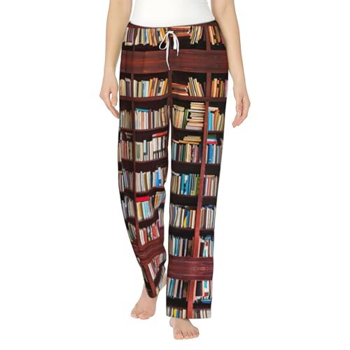 Pantalon de pyjama flanelle femme pantalon de nuit anti-boulochage Books