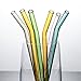 8 Pcs Reusable Glass Straws, 8