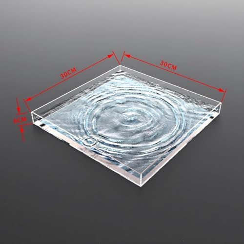 Transparent Acrylic Water Tank Shallow Sink - 100x100x6cm, Versatile Photography Props Tray, Portable Food & Cosmetic Storage Display Box for Creative Displays